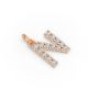 Round Shape Diamond Alphabet Collection in Gold
