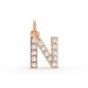 Round Shape Diamond Alphabet Collection in Gold