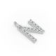 Round Shape Diamond Alphabet Collection in Gold