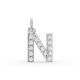 Round Shape Diamond Alphabet Collection in Gold