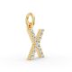 Round Shape Diamond Alphabet Collection in Gold