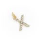 Round Shape Diamond Alphabet Collection in Gold