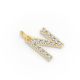 Round Shape Diamond Alphabet Collection in Gold
