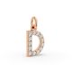 Round Shape Diamond Alphabet Collection in Gold