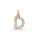 Round Shape Diamond Alphabet Collection in Gold