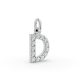 Round Shape Diamond Alphabet Collection in Gold
