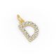 Round Shape Diamond Alphabet Collection in Gold