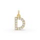 Round Shape Diamond Alphabet Collection in Gold