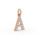 Round Shape Diamond Alphabet Collection in Gold