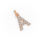 Round Shape Diamond Alphabet Collection in Gold