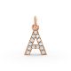 Round Shape Diamond Alphabet Collection in Gold