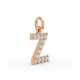 Round Shape Diamond Alphabet Collection in Gold