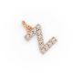 Round Shape Diamond Alphabet Collection in Gold