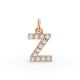 Round Shape Diamond Alphabet Collection in Gold