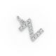 Round Shape Diamond Alphabet Collection in Gold