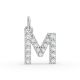 Round Shape Diamond Alphabet Collection in Gold