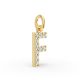 Round Shape Diamond Alphabet Collection in Gold