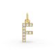 Round Shape Diamond Alphabet Collection in Gold
