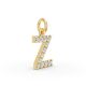 Round Shape Diamond Alphabet Collection in Gold