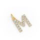 Round Shape Diamond Alphabet Collection in Gold