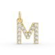 Round Shape Diamond Alphabet Collection in Gold