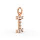 Round Shape Diamond Alphabet Collection in Gold