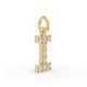 Round Shape Diamond Alphabet Collection in Gold