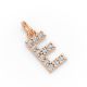 Round Shape Diamond Alphabet Collection in Gold