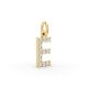 Round Shape Diamond Alphabet Collection in Gold