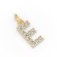 Round Shape Diamond Alphabet Collection in Gold