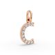 Round Shape Diamond Alphabet Collection in Gold