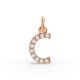 Round Shape Diamond Alphabet Collection in Gold