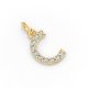 Round Shape Diamond Alphabet Collection in Gold