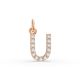 Round Shape Diamond Alphabet Collection in Gold