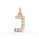 Round Shape Diamond Alphabet Collection in Gold