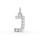 Round Shape Diamond Alphabet Collection in Gold