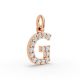 Round Shape Diamond Alphabet Collection in Gold