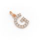Round Shape Diamond Alphabet Collection in Gold