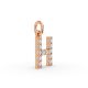 Round Shape Diamond Alphabet Collection in Gold