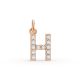 Round Shape Diamond Alphabet Collection in Gold
