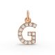 Round Shape Diamond Alphabet Collection in Gold