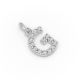 Round Shape Diamond Alphabet Collection in Gold