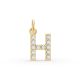 Round Shape Diamond Alphabet Collection in Gold