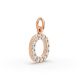 Round Shape Diamond Alphabet Collection in Gold