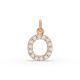 Round Shape Diamond Alphabet Collection in Gold