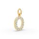 Round Shape Diamond Alphabet Collection in Gold