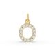 Round Shape Diamond Alphabet Collection in Gold
