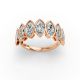 Marquise Shape Diamond Anniversary Band in Gold