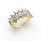 Marquise Shape Diamond Anniversary Band in Gold