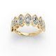 Marquise Shape Diamond Anniversary Band in Gold